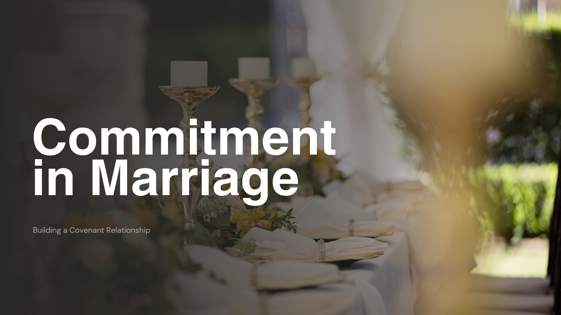 Commitment in Marriage